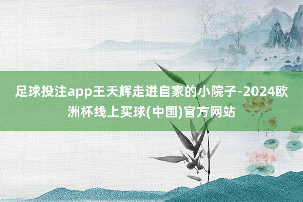 足球投注app王天辉走进自家的小院子-2024欧洲杯线上买球(中国)官方网站
