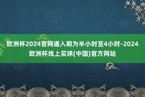 欧洲杯2024官网遁入期为半小时至4小时-2024欧洲杯线上买球(中国)官方网站