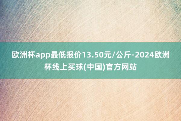 欧洲杯app最低报价13.50元/公斤-2024欧洲杯线上买球(中国)官方网站