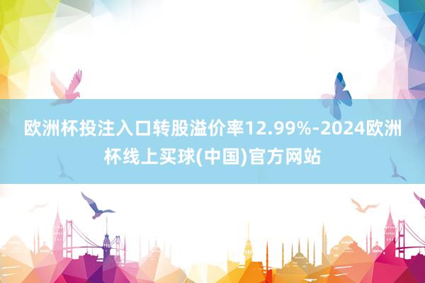 欧洲杯投注入口转股溢价率12.99%-2024欧洲杯线上买球(中国)官方网站