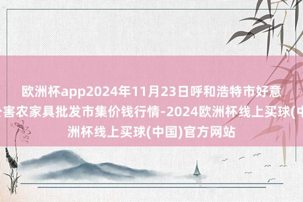 欧洲杯app2024年11月23日呼和浩特市好意思通首府无公害农家具批发市集价钱行情-2024欧洲杯线上买球(中国)官方网站