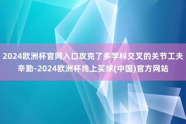 2024欧洲杯官网入口攻克了多学科交叉的关节工夫辛勤-2024欧洲杯线上买球(中国)官方网站