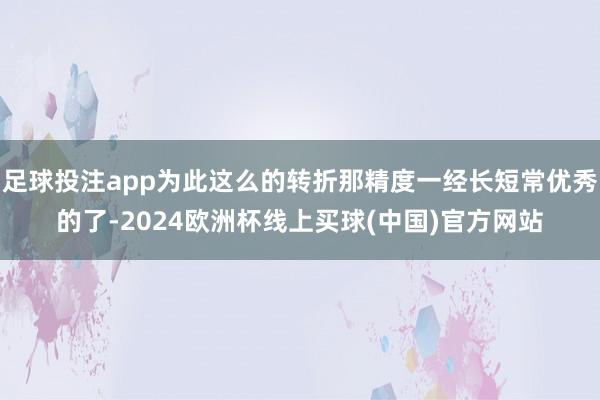 足球投注app为此这么的转折那精度一经长短常优秀的了-2024欧洲杯线上买球(中国)官方网站