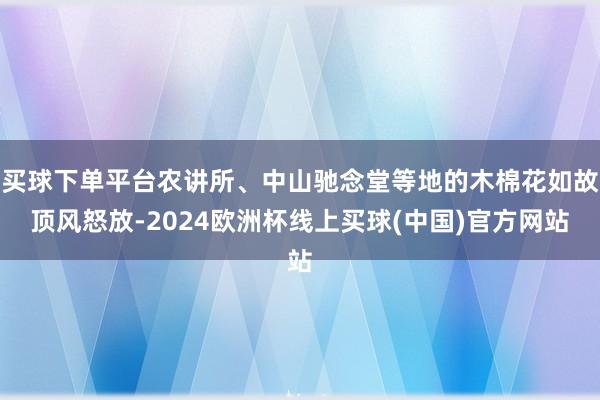 买球下单平台农讲所、中山驰念堂等地的木棉花如故顶风怒放-2024欧洲杯线上买球(中国)官方网站