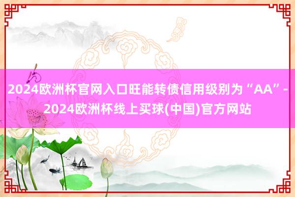 2024欧洲杯官网入口旺能转债信用级别为“AA”-2024欧洲杯线上买球(中国)官方网站