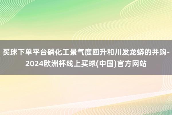 买球下单平台磷化工景气度回升和川发龙蟒的并购-2024欧洲杯线上买球(中国)官方网站