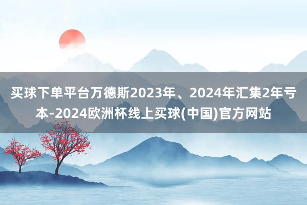 买球下单平台万德斯2023年、2024年汇集2年亏本-2024欧洲杯线上买球(中国)官方网站