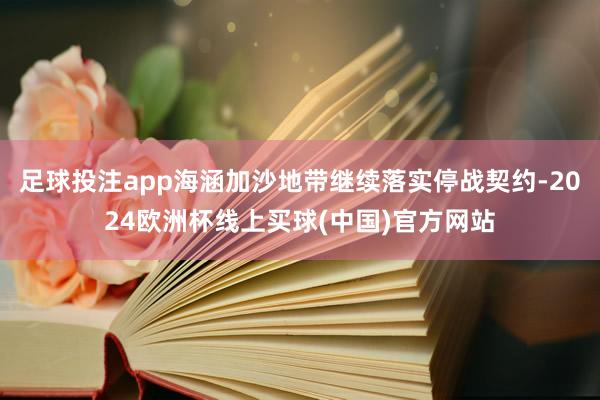 足球投注app海涵加沙地带继续落实停战契约-2024欧洲杯线上买球(中国)官方网站