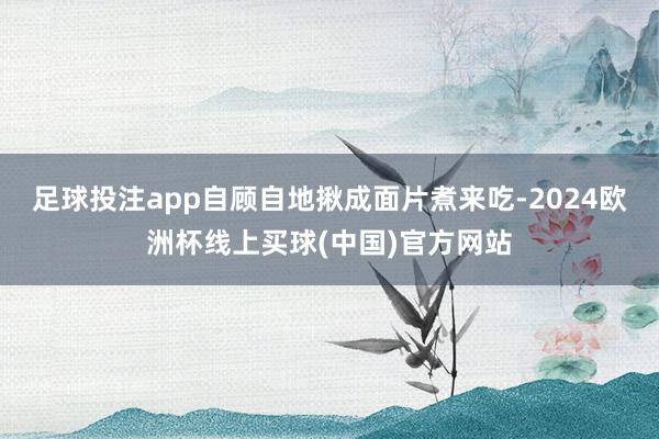 足球投注app自顾自地揪成面片煮来吃-2024欧洲杯线上买球(中国)官方网站